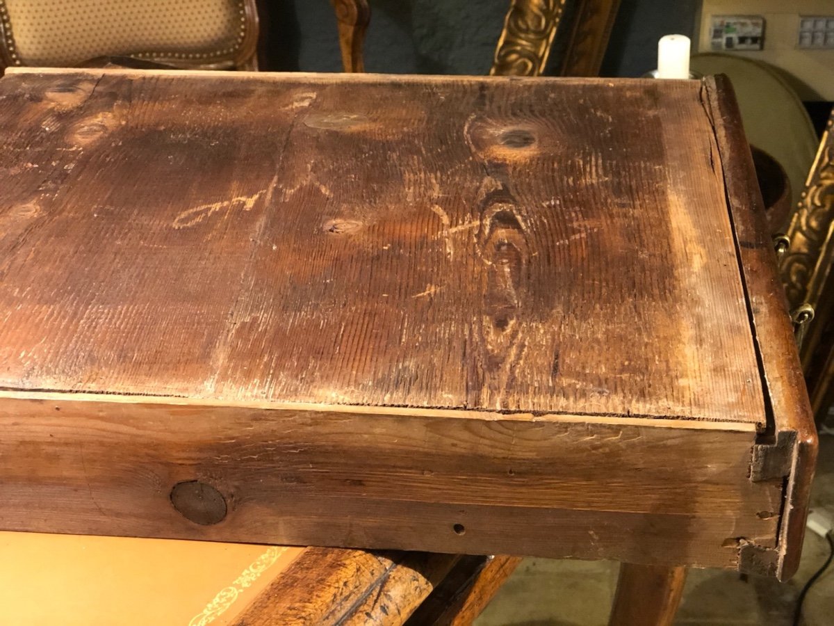 Table à Jeux - Porte-bougeoirs En Noyer - Lyon époque Régence -photo-5