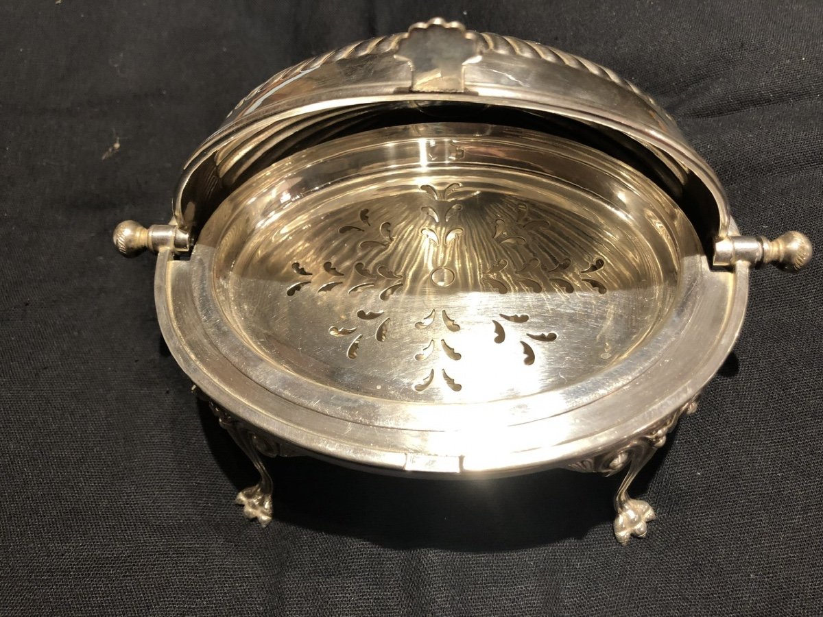 Small Bain-marie In Silver Metal, 19th Century-photo-2