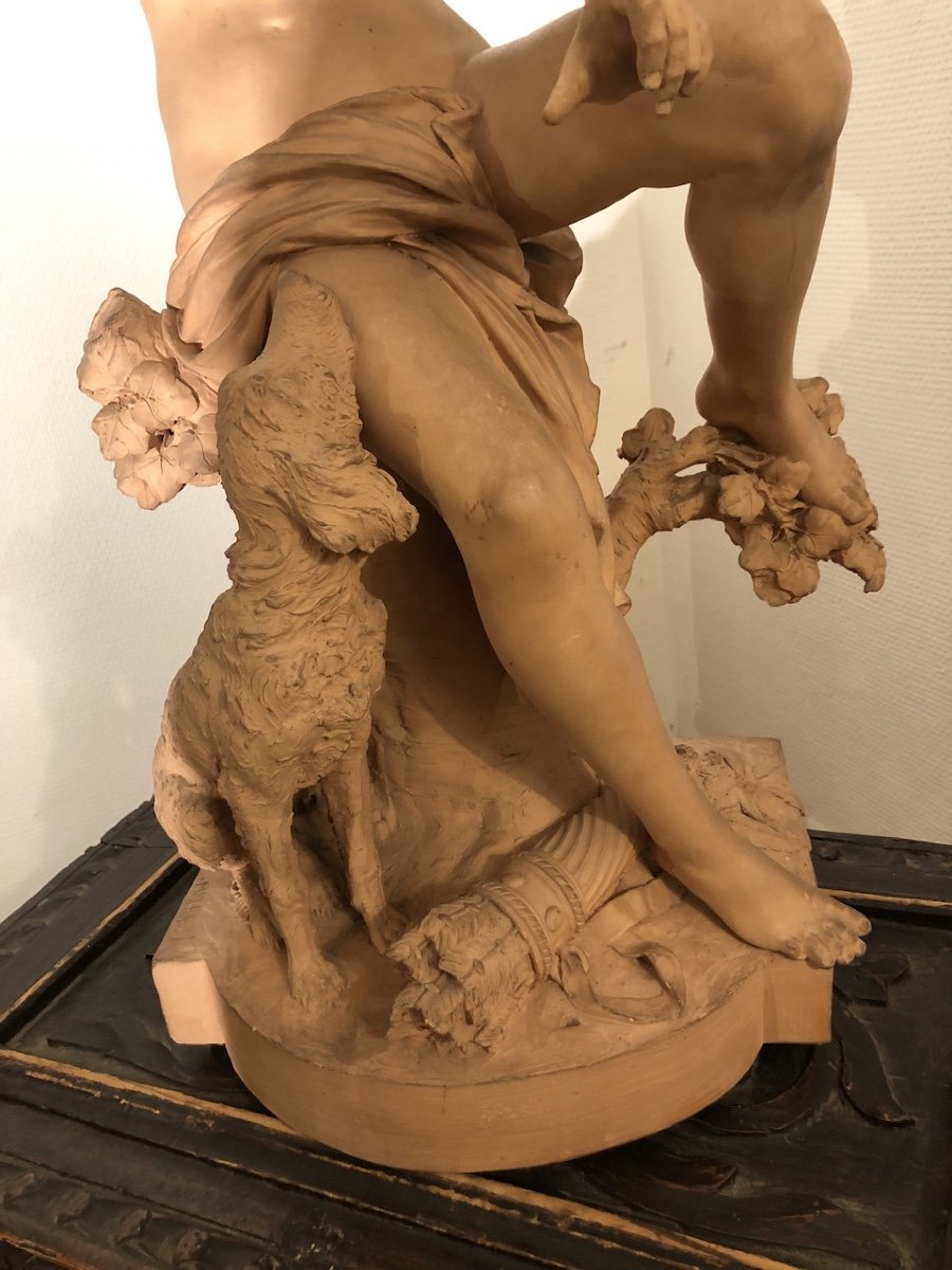 Luca Madrassi (1848-1919) “diane Aux Bois” Terracotta XIXth Century -photo-4