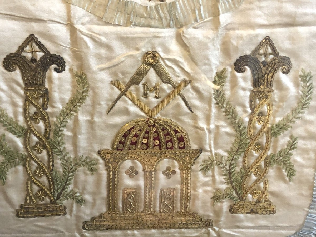 Painting Composed Of Masonic Decorations From The Middle Of The 19th Century -photo-4
