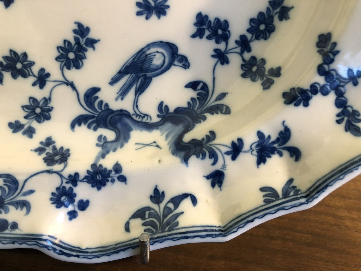 Large Oblong Earthenware Dish From Moustiers (clérissy) XVIII Eme -photo-1