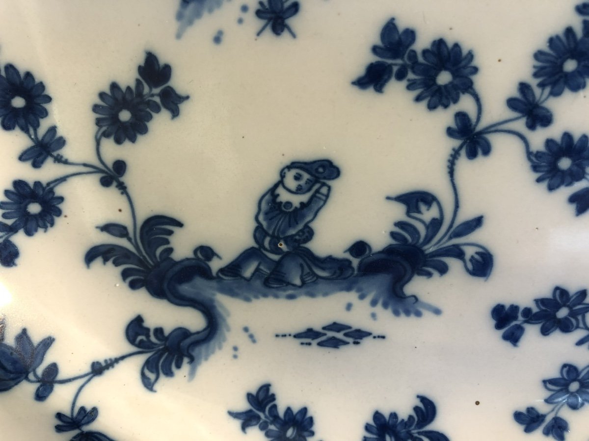 Large Oblong Earthenware Dish From Moustiers (clérissy) XVIII Eme -photo-2