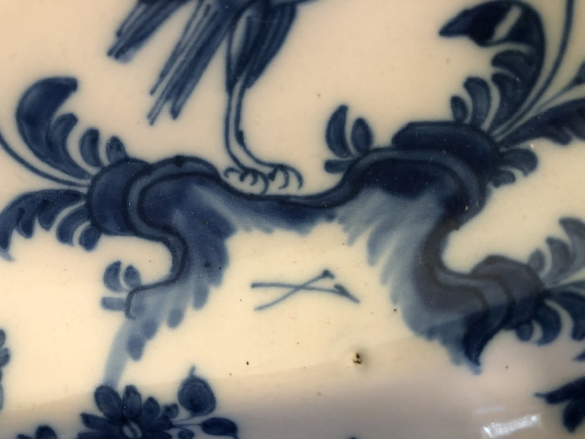 Large Oblong Earthenware Dish From Moustiers (clérissy) XVIII Eme -photo-5