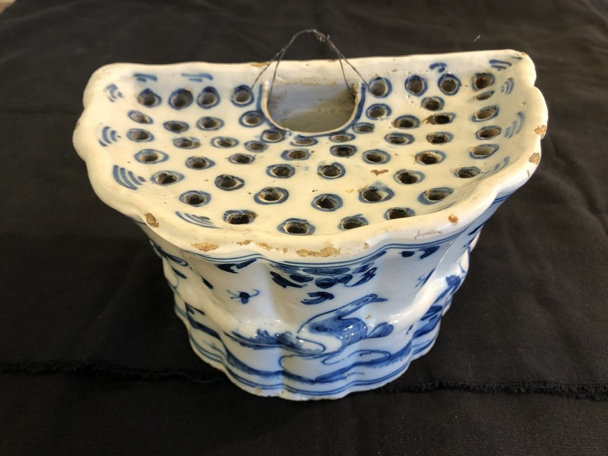 18th Century Grenoble Earthenware Flowerpot -photo-2
