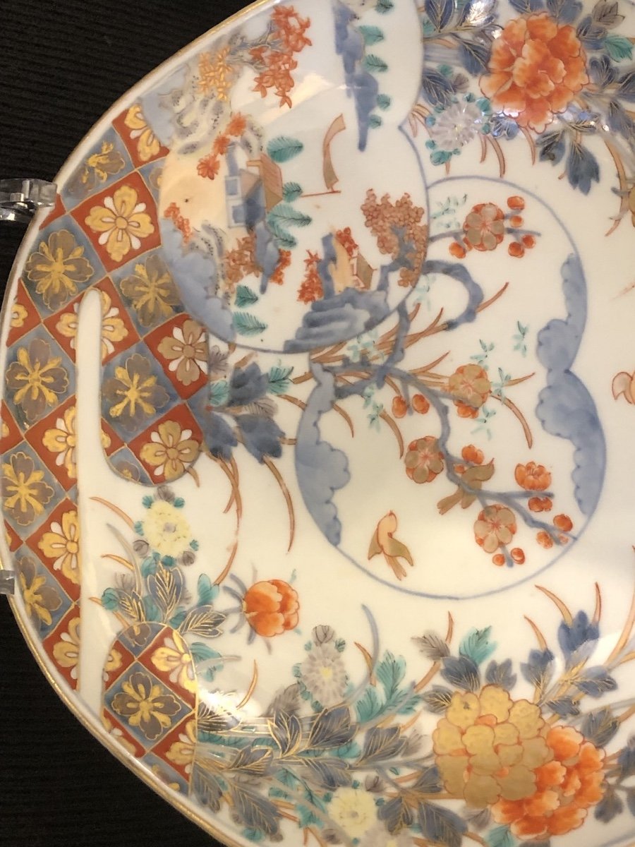 Imari - Assiette En Porcelaine  époque XIX Eme -photo-5