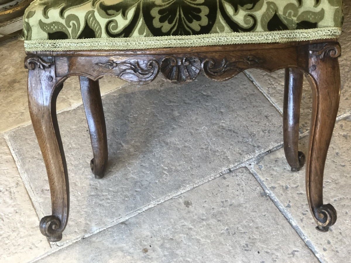 Louis XV Period Carved Wooden Stool  -photo-3