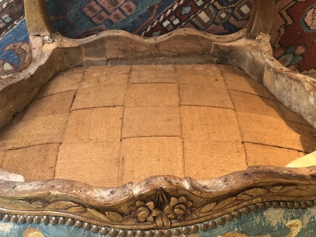 Pair Of Armchairs With Flat Backs - Aubusson Tapestry "fables De La Fontaine Louis XV" -photo-4