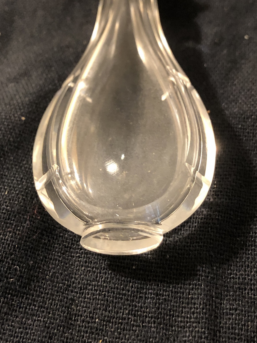 Salt Bottle - Cut Crystal And Solid Silver 19th Century -photo-1