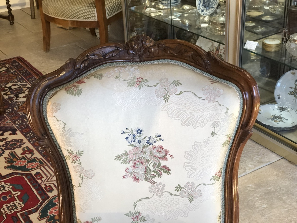 Paire de chaises Louis XV estampillées Pierre Nogaret reçu Maître  à Lyon en 1745-photo-4