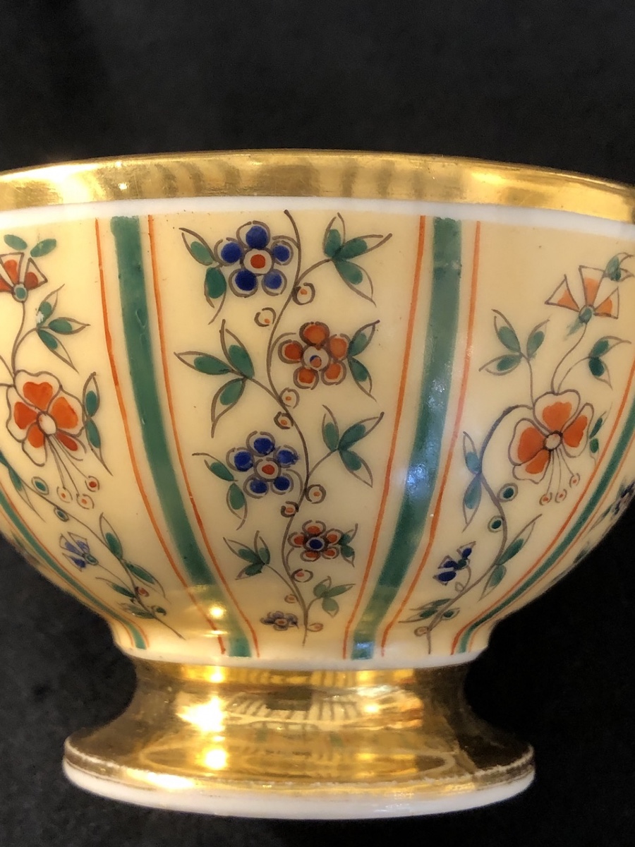 Cup And Saucer In Paris Porcelain, Louis-philippe Period-photo-1