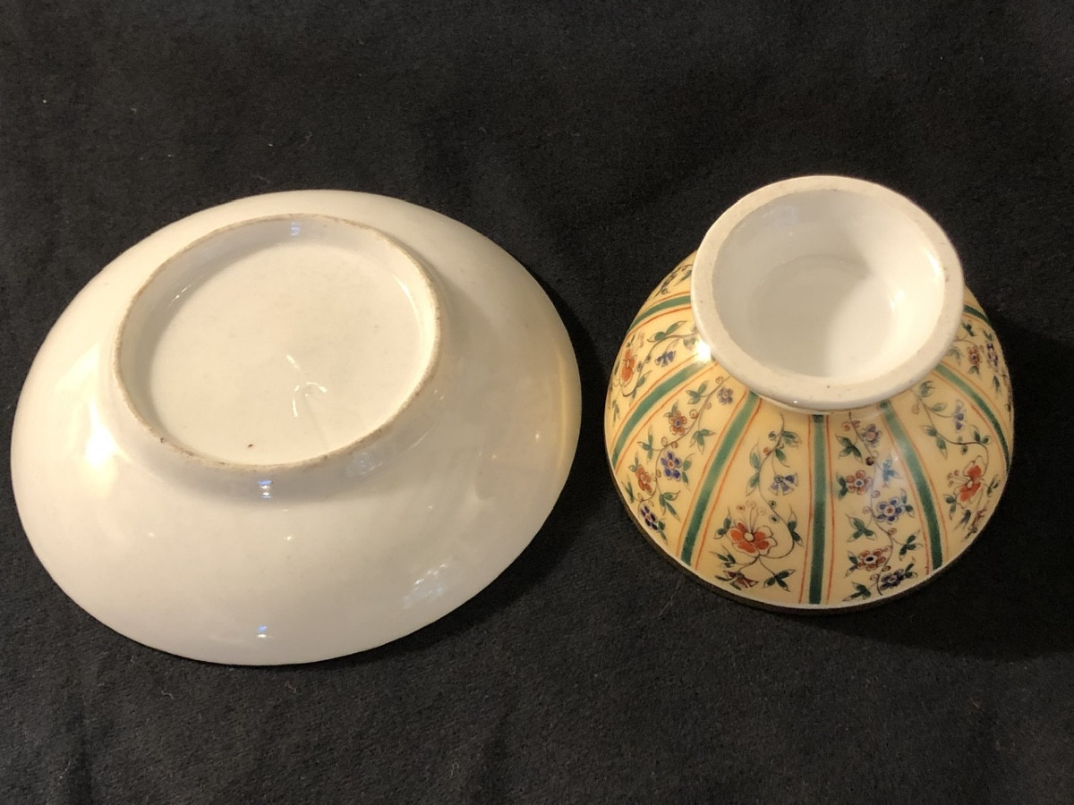 Cup And Saucer In Paris Porcelain, Louis-philippe Period-photo-4