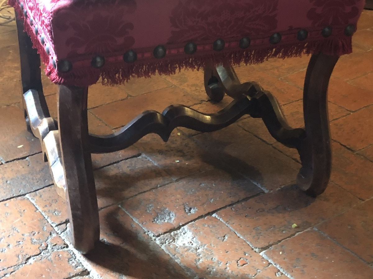 Louis XIV Period Rectangular Walnut Stool -photo-4