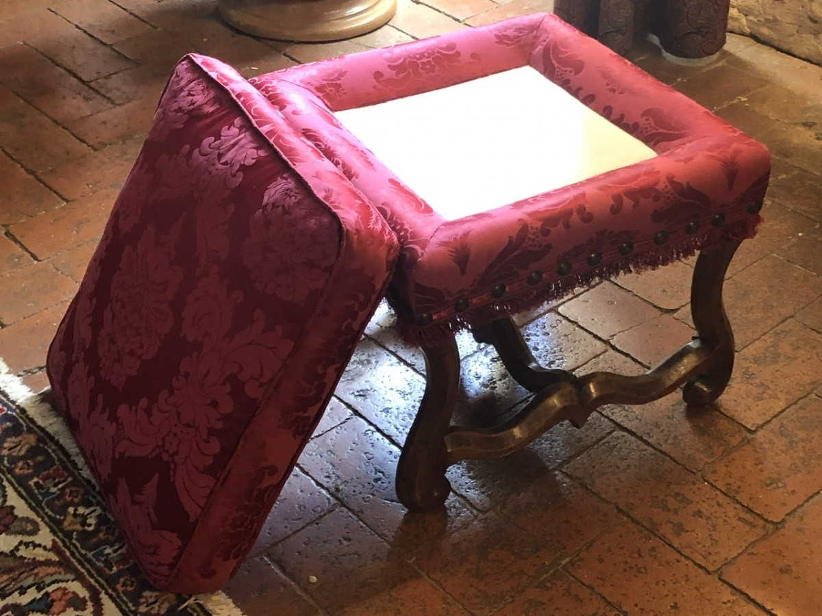 Louis XIV Period Rectangular Walnut Stool -photo-2