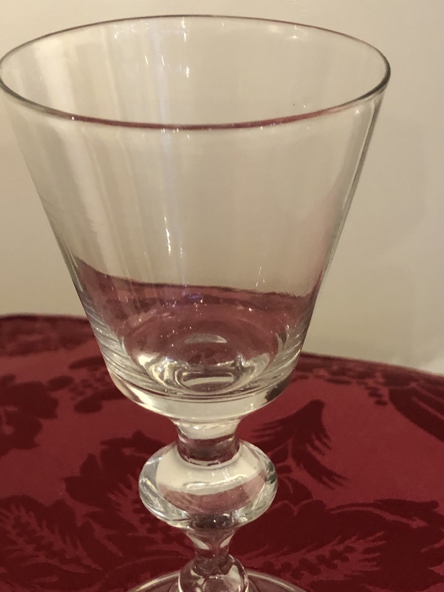 Blown Glass Wine Glass, 18th Century, Known As "le Bourguignon"-photo-3