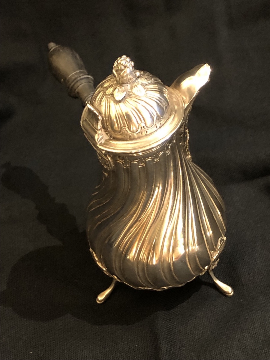 Small "selfish" Ewer In Solid Silver, Minerva Hallmark -photo-4