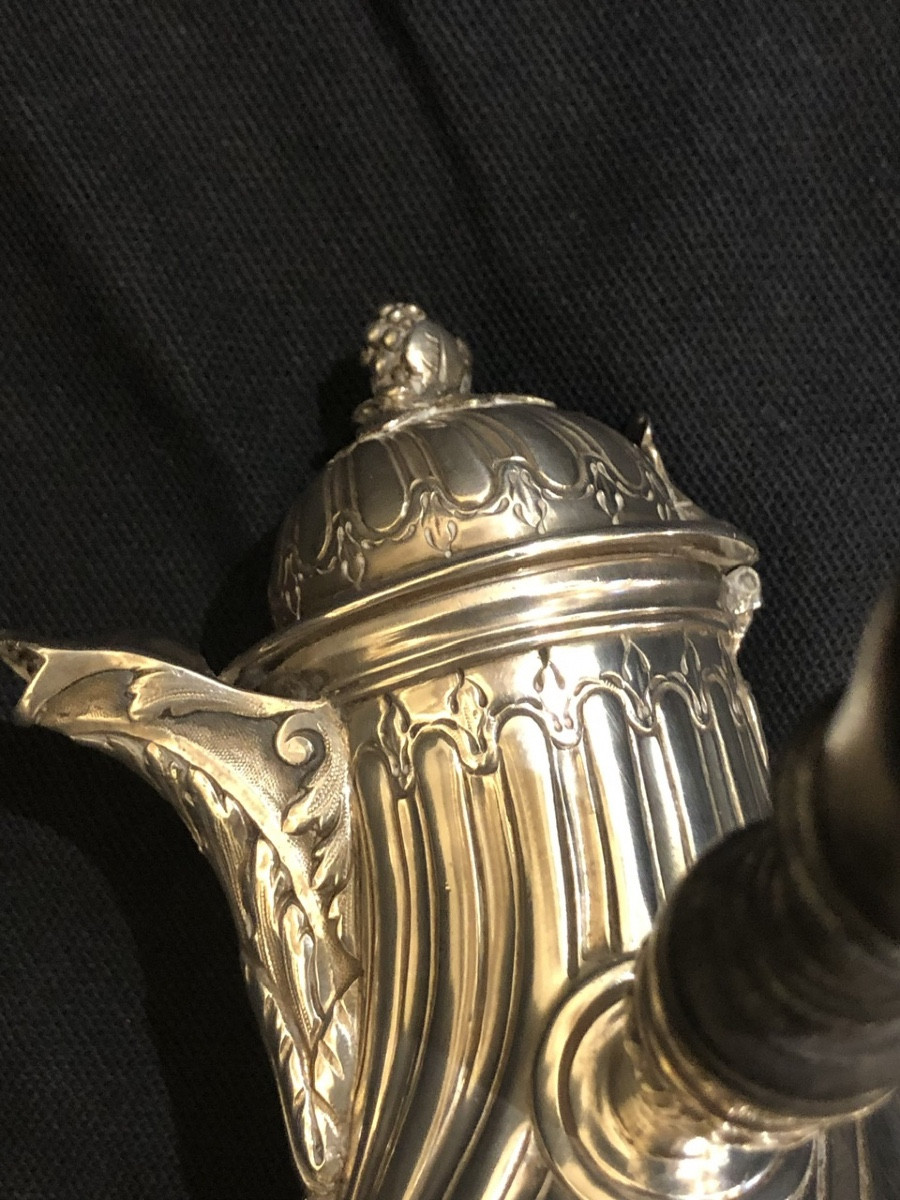 Small "selfish" Ewer In Solid Silver, Minerva Hallmark -photo-4