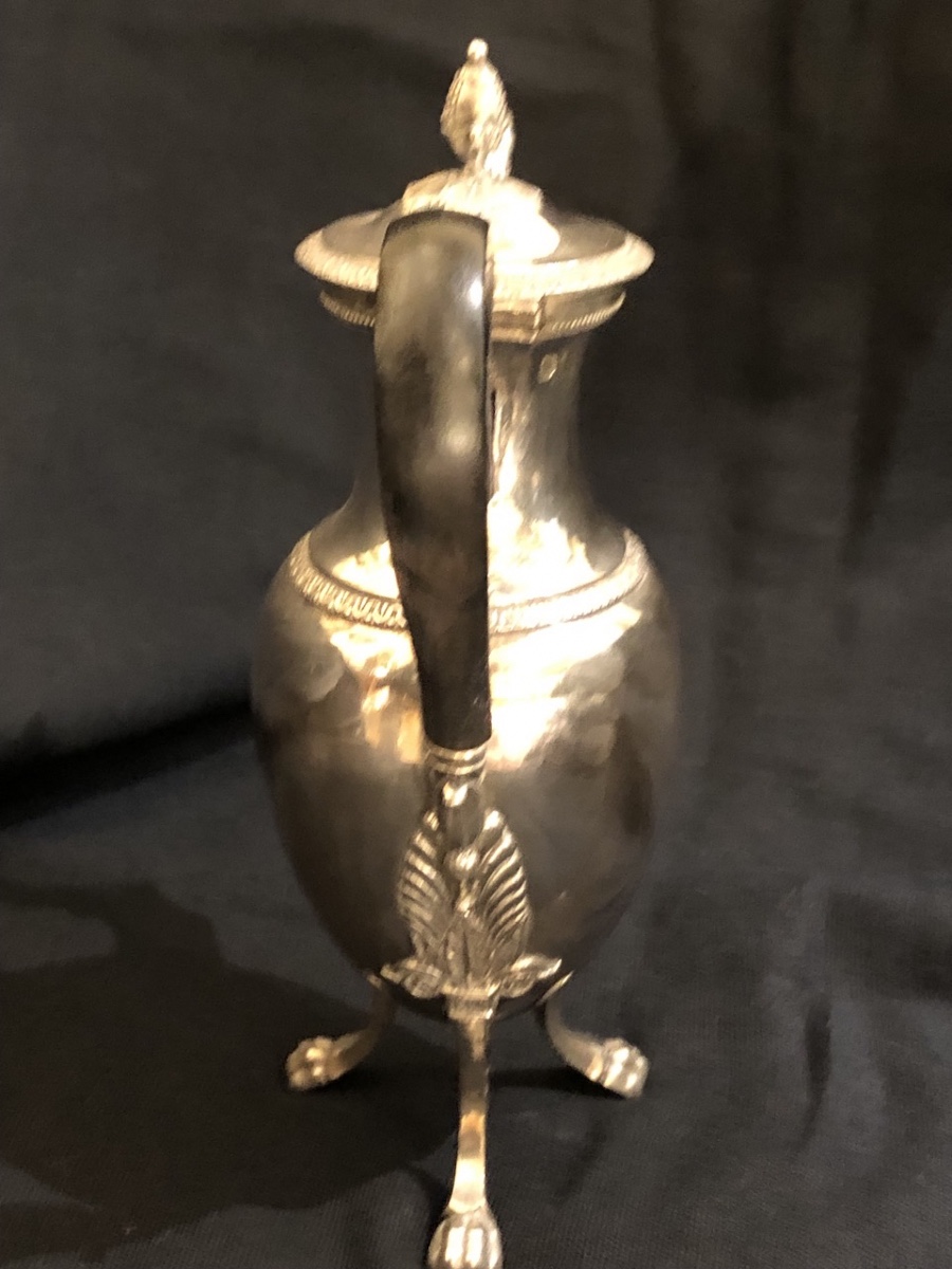 Petite cafetière « égoïste » en Argent massif début XIX  eme siècle -photo-3