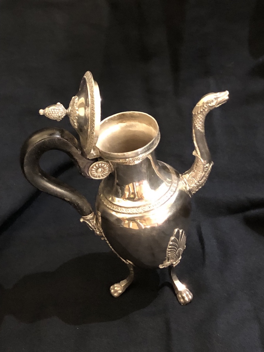 Petite cafetière « égoïste » en Argent massif début XIX  eme siècle -photo-4