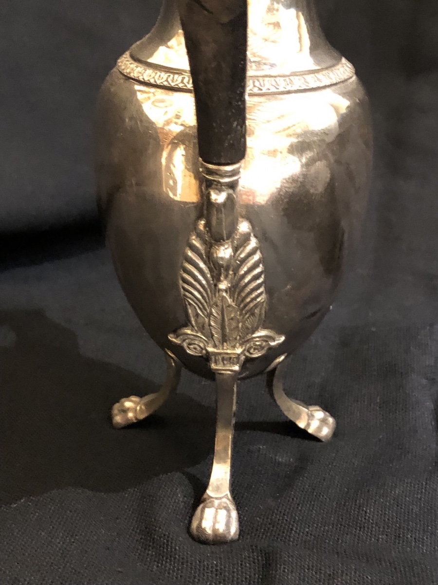 Petite cafetière « égoïste » en Argent massif début XIX  eme siècle -photo-4
