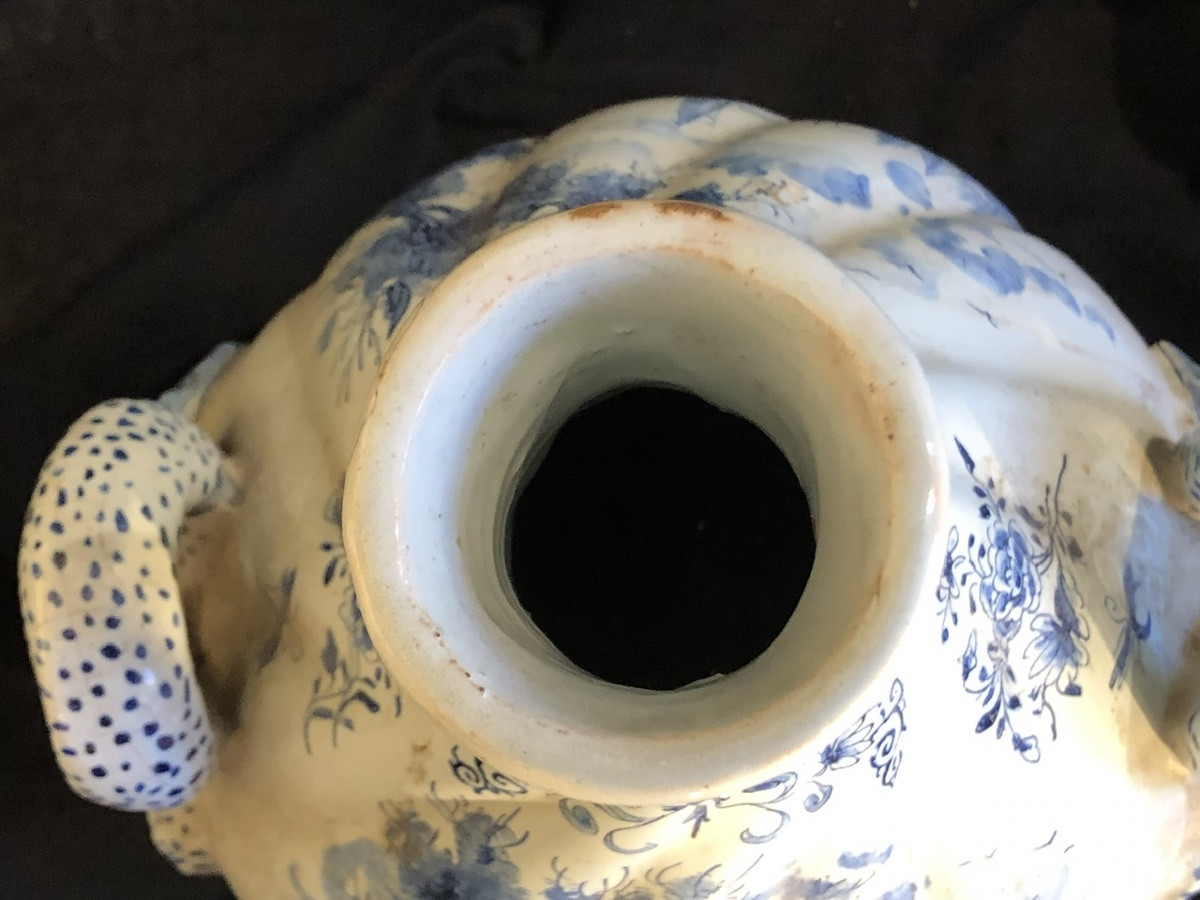 Vase en faïence de Delft époque XIX eme siècle -photo-3