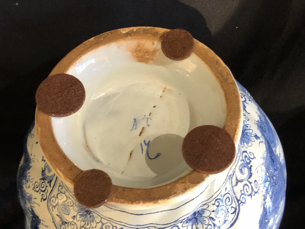 Vase en faïence de Delft époque XIX eme siècle -photo-5