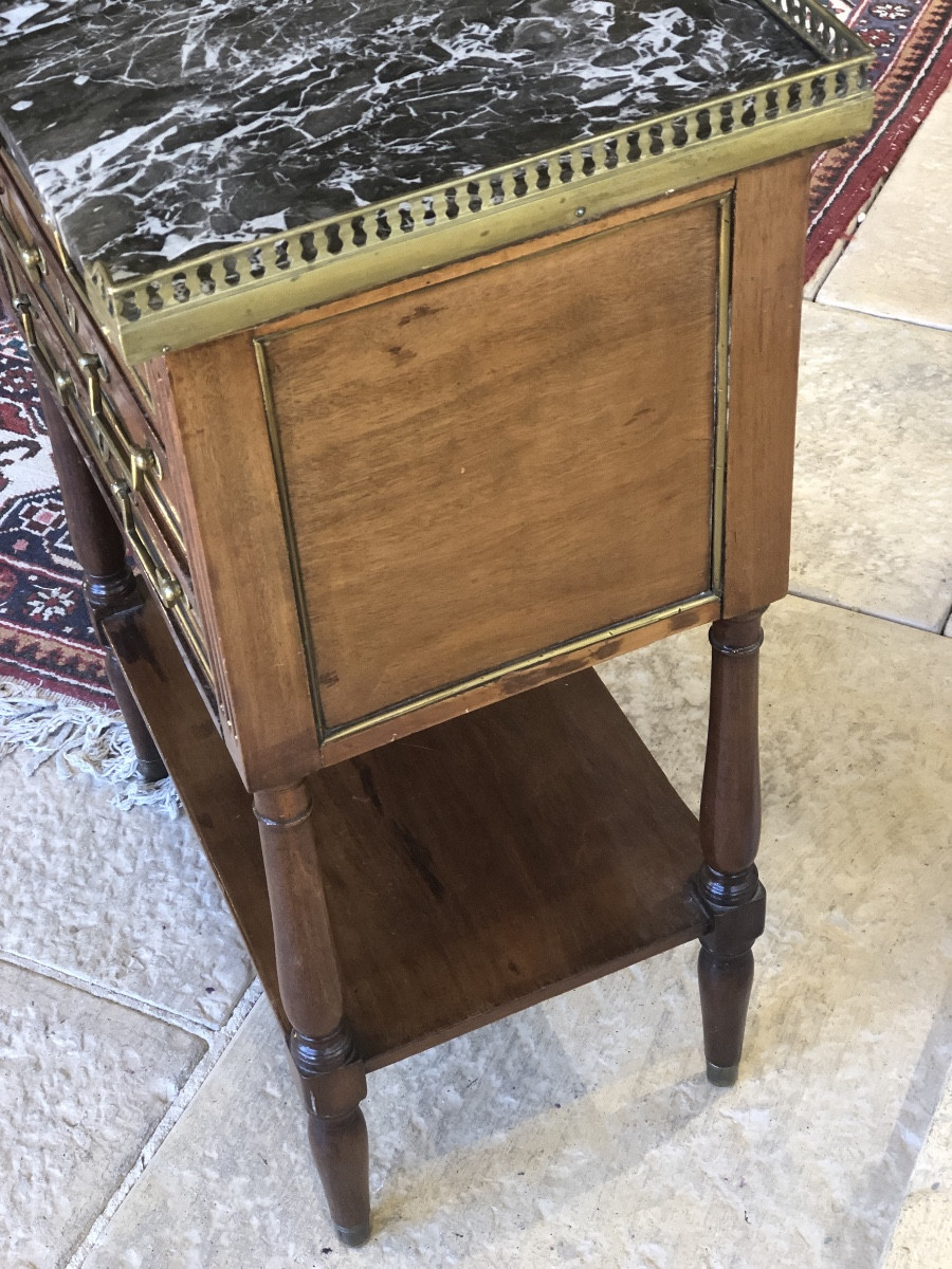 Louis XVI Style Mahogany Coffee Table, Also Known As A "chiffonnière" Table, 18th Century -photo-3