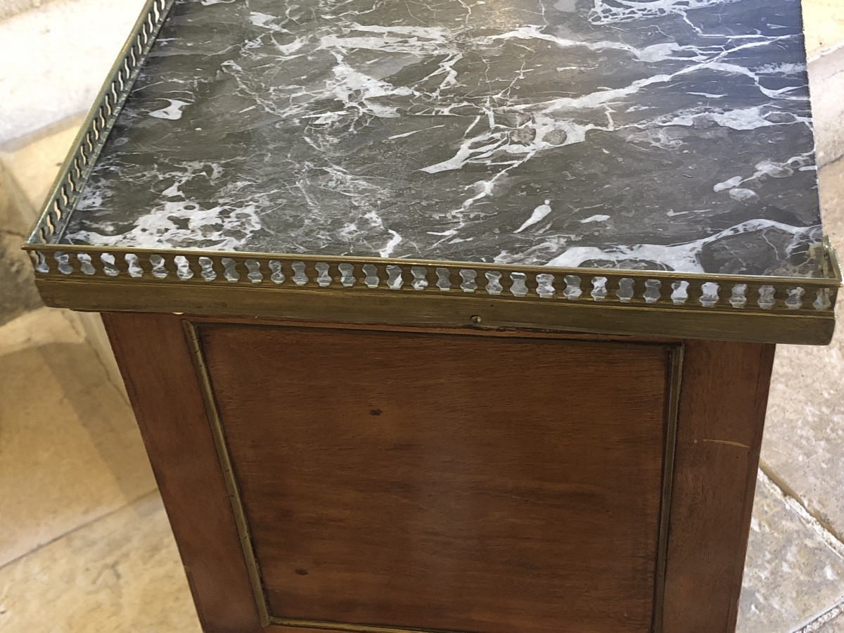 Louis XVI Style Mahogany Coffee Table, Also Known As A "chiffonnière" Table, 18th Century -photo-4