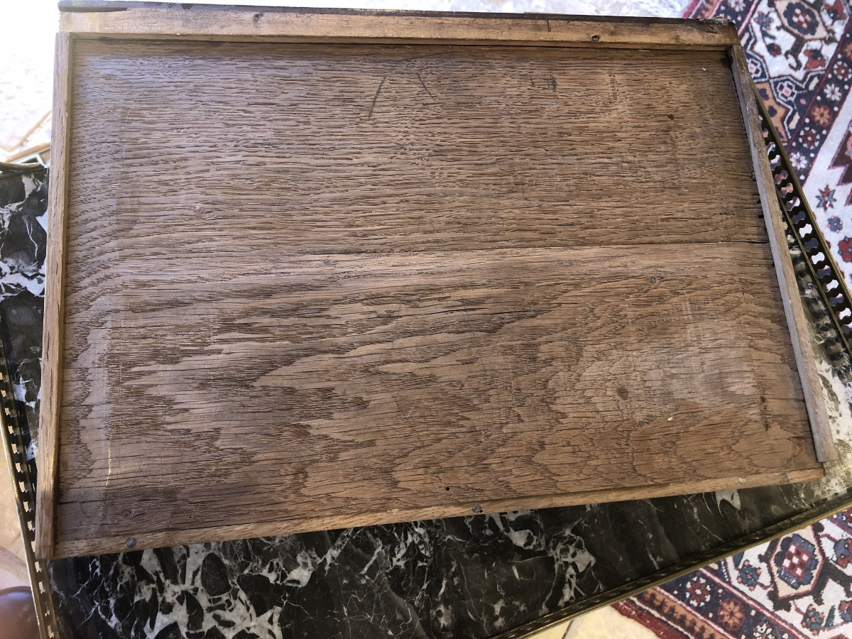 Louis XVI Style Mahogany Coffee Table, Also Known As A "chiffonnière" Table, 18th Century -photo-5