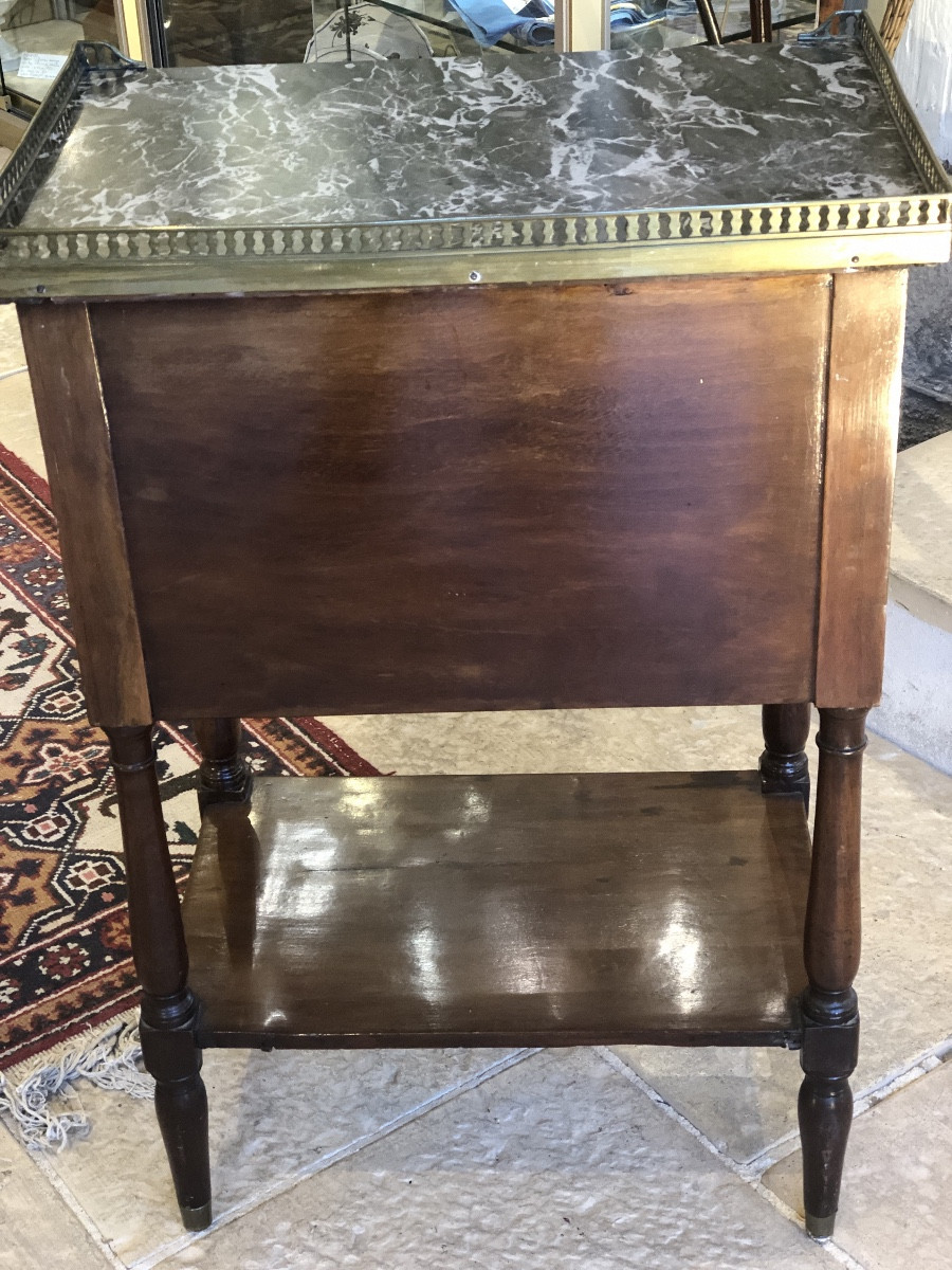 Louis XVI Style Mahogany Coffee Table, Also Known As A "chiffonnière" Table, 18th Century -photo-8