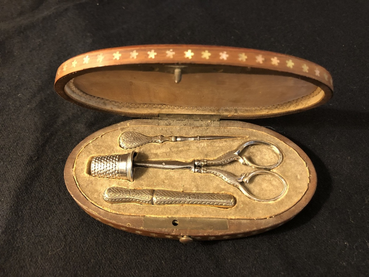 Sewing Box-case Restoration Period (early 19th Century)-photo-4