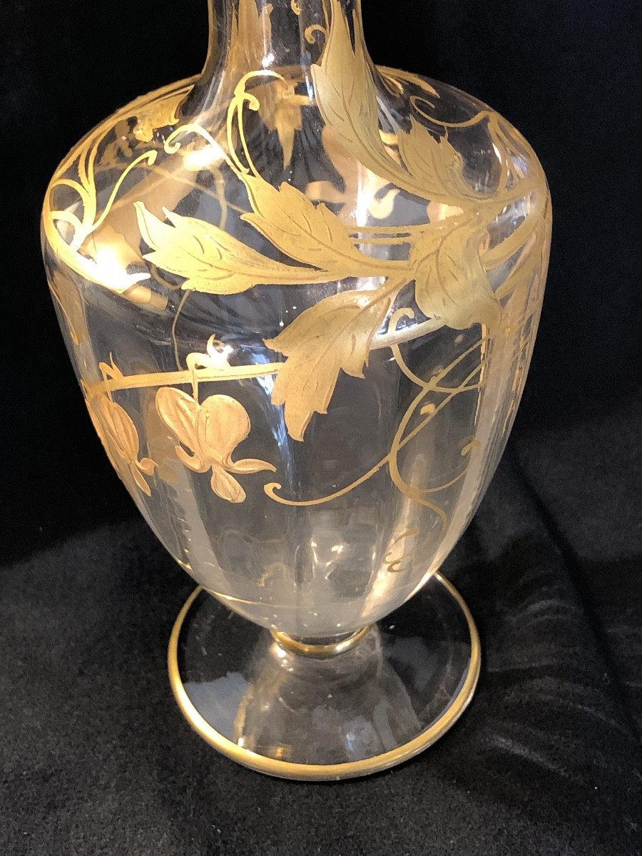 Crystal And Gold Bottle From The 1900s-photo-2