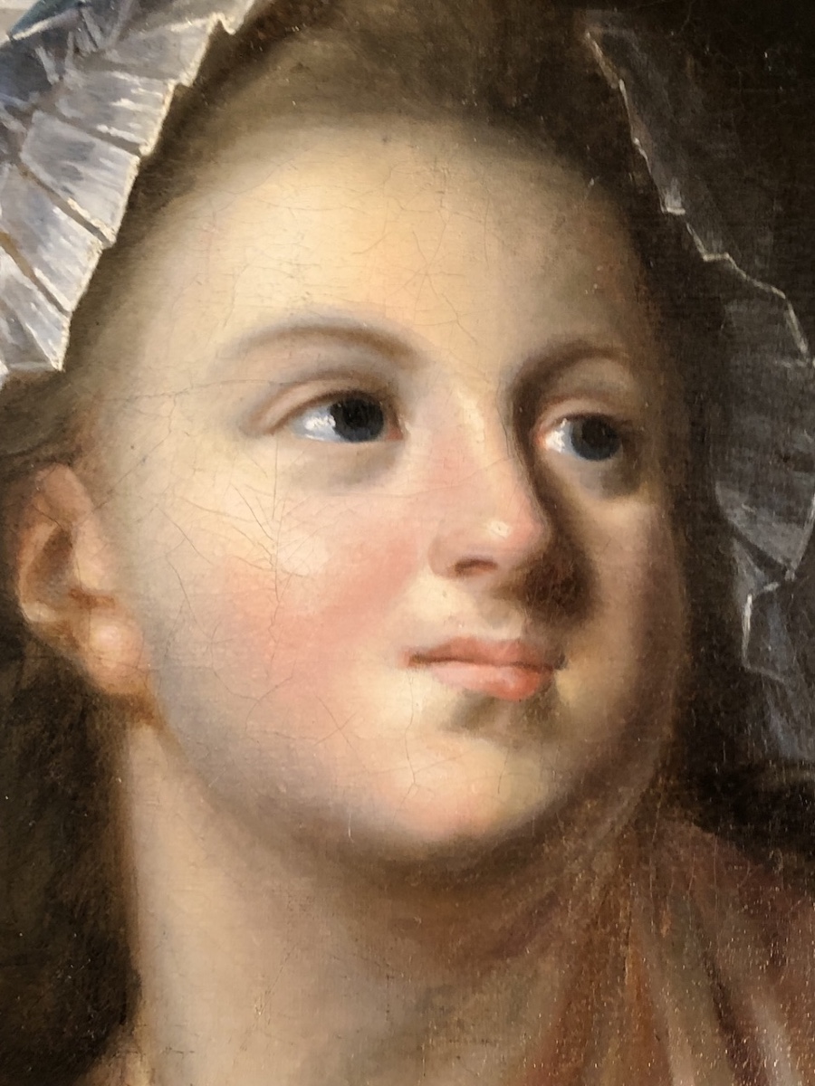 Jeanne Philiberte Ledoux ( 1767-1840 ). ( Attribué )  «  Portrait d’une femme » huile sur toile-photo-4