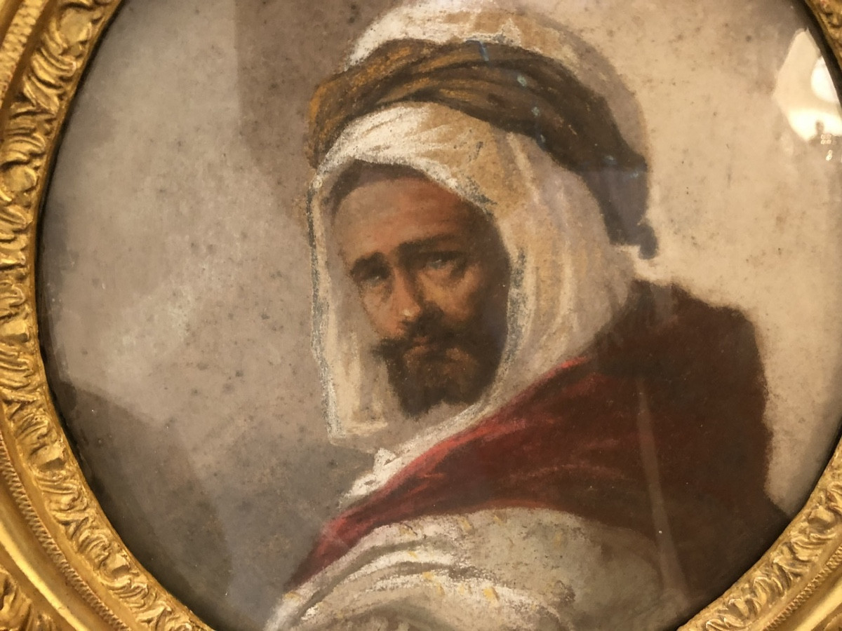 19th Century French School: Portrait d'Un Berbère (portrait Of A Berber)-photo-4