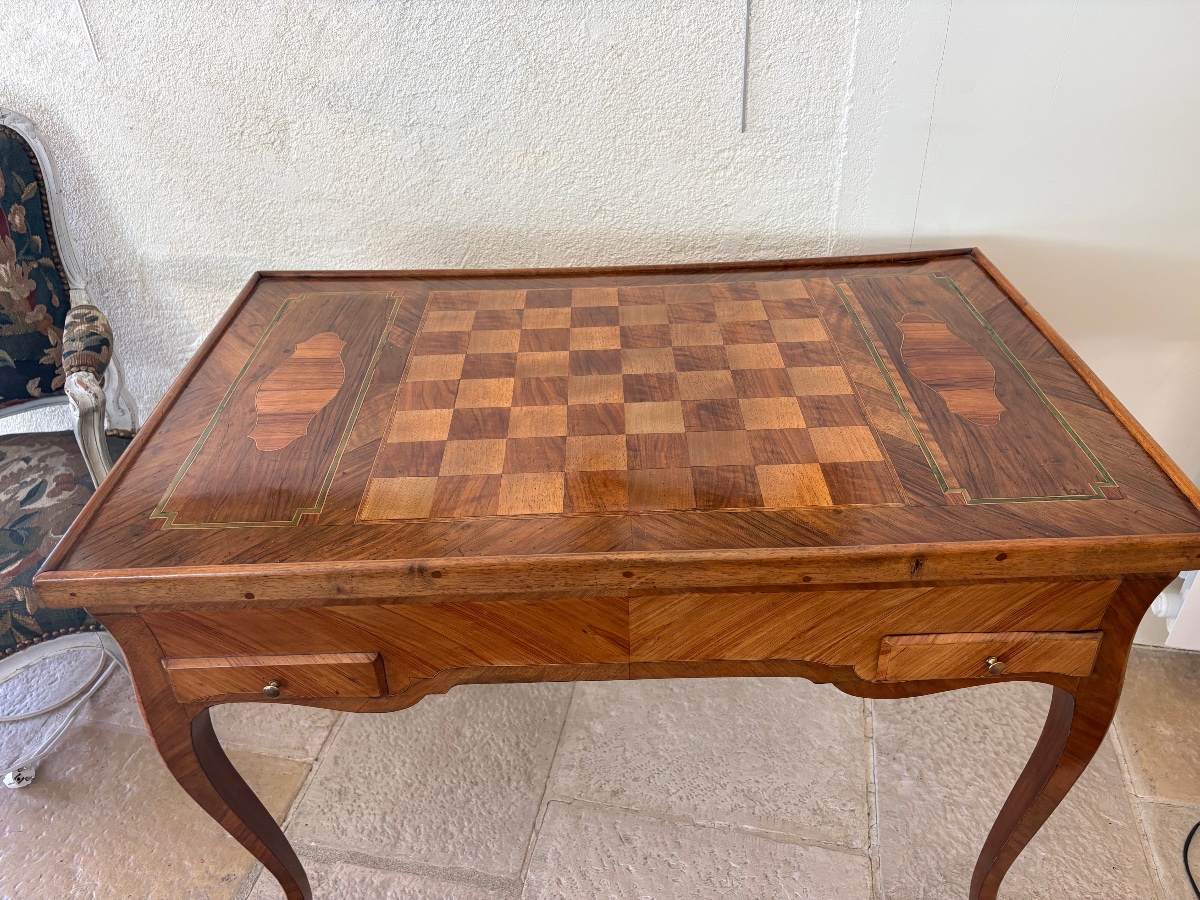 Tric-trac Game Table, Louis XV–louis XVI Transition Style, 18th Century -photo-2