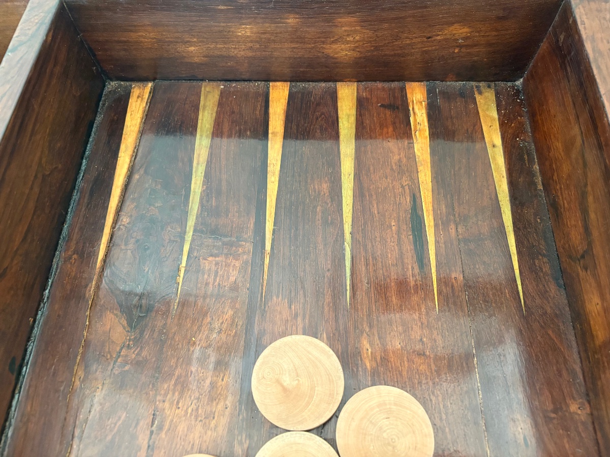 Tric-trac Game Table, Louis XV–louis XVI Transition Style, 18th Century -photo-3