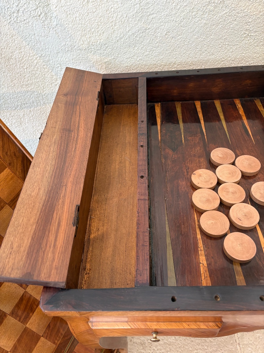 Tric-trac Game Table, Louis XV–louis XVI Transition Style, 18th Century -photo-4