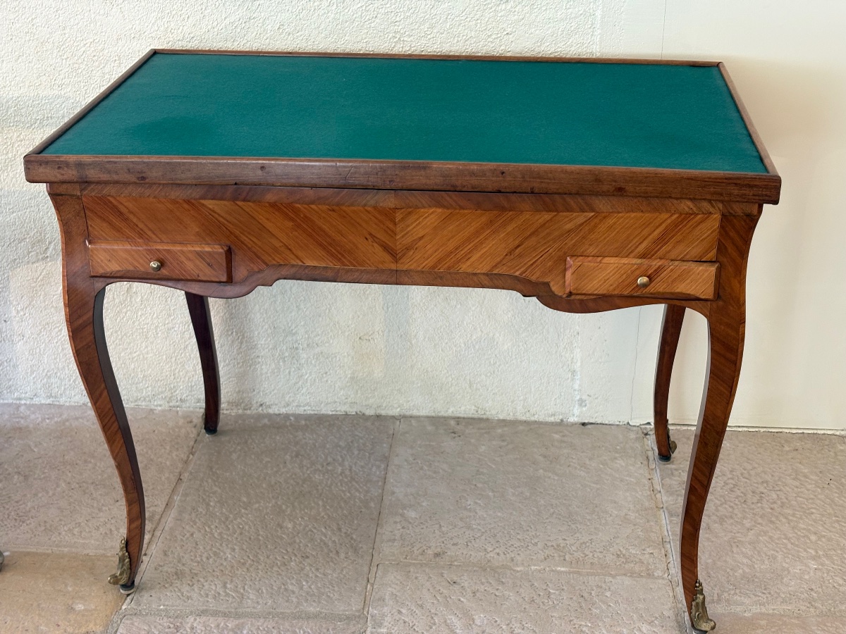 Tric-trac Game Table, Louis XV–louis XVI Transition Style, 18th Century -photo-5