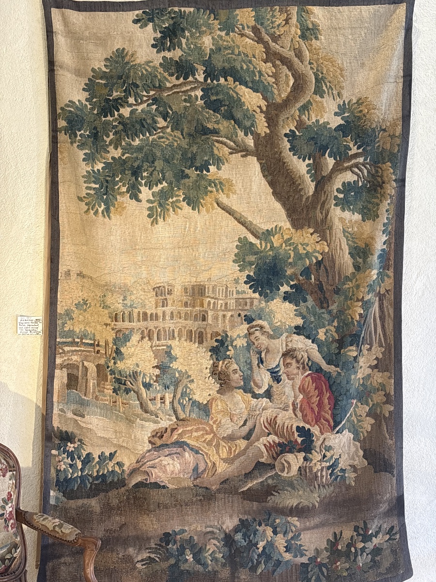 Tapisserie de la Manufacture d’Aubusson -Scène Champêtre - XVIII eme -photo-2
