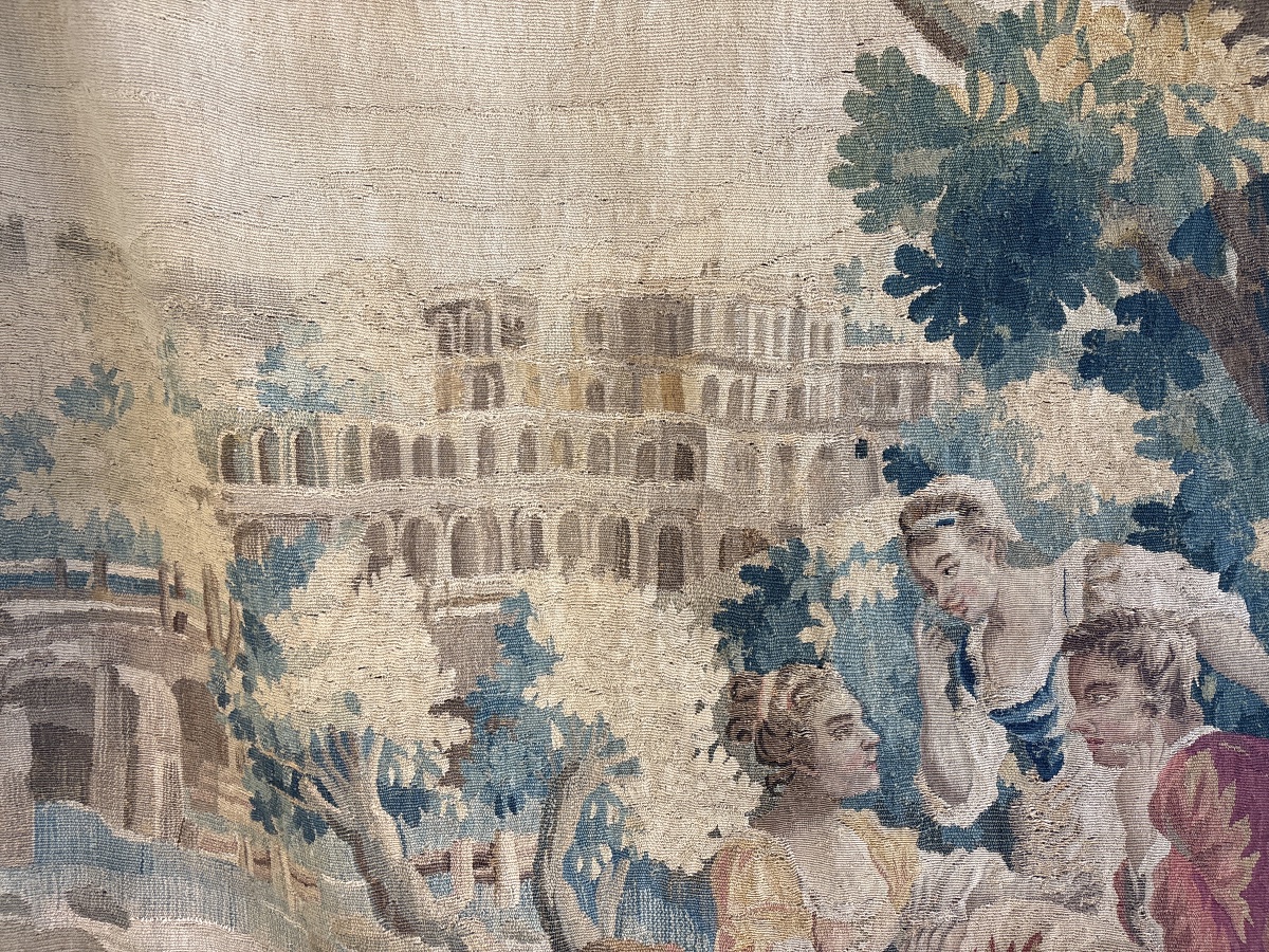 Tapisserie de la Manufacture d’Aubusson -Scène Champêtre - XVIII eme -photo-2