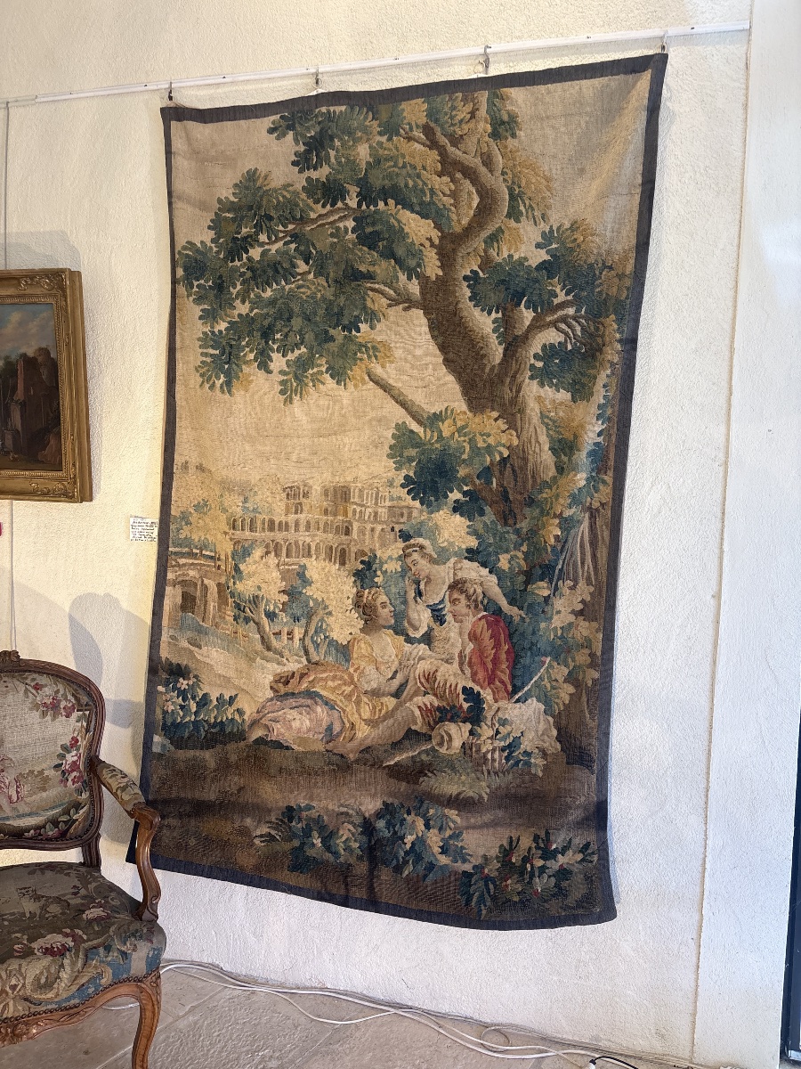 Tapisserie de la Manufacture d’Aubusson -Scène Champêtre - XVIII eme 