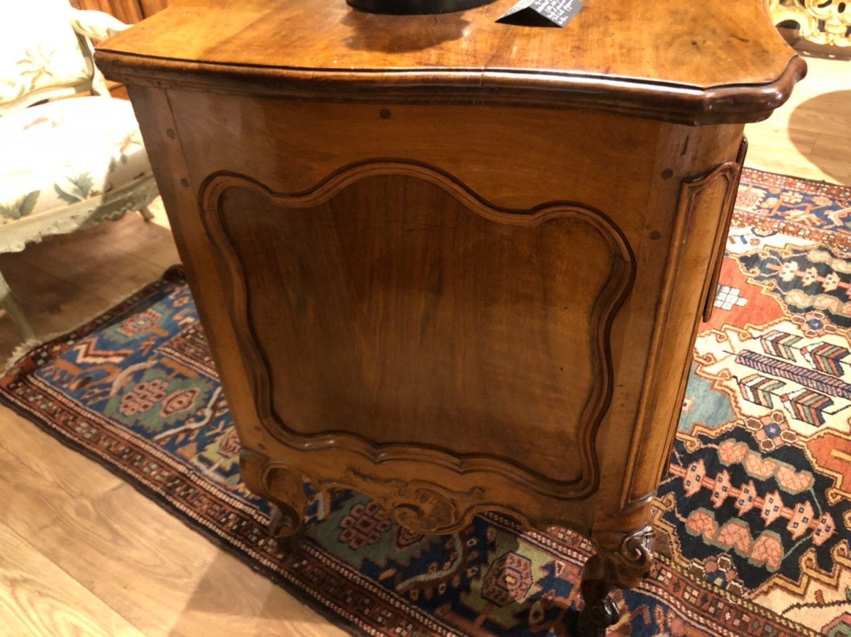 Commode Provençale dite «Sauteuse » Nimoise en Noyer 1 ère Moitié Du XVIII Eme Siècle -photo-6