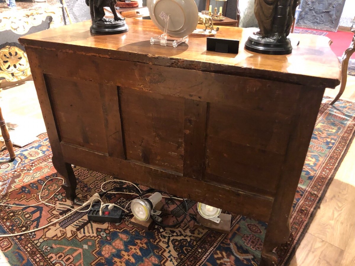 Commode Provençale dite «Sauteuse » Nimoise en Noyer 1 ère Moitié Du XVIII Eme Siècle -photo-7