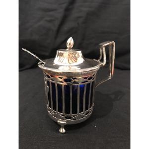 Mustard Pot In Sterling Silver Empire Period Early 19th Century