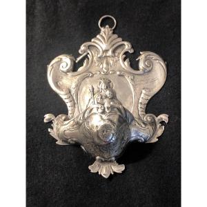 Petit bénîtier en argent massif époques fin XIX eme 