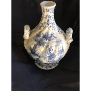 Vase en faïence de Delft époque XIX eme siècle 