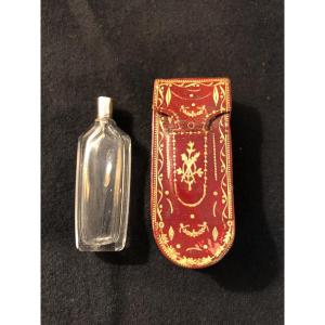 Crystal Salt Flask In Late 18th Century Case