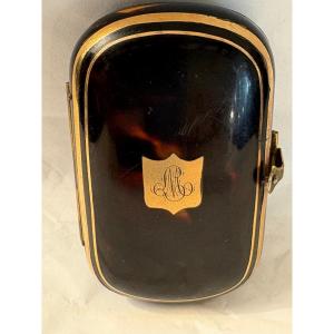 Small Tortoiseshell And Gold Coin Purse From The Napoleonic III Era