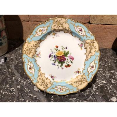 Paris Porcelain Plate Signed E. Honored Early 19 Th Time