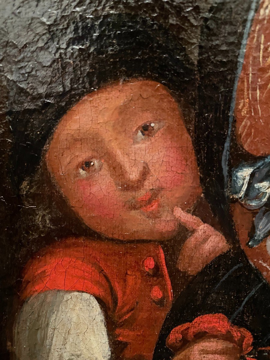 Painting  The Fortune Teller Eighteenth Century-photo-7