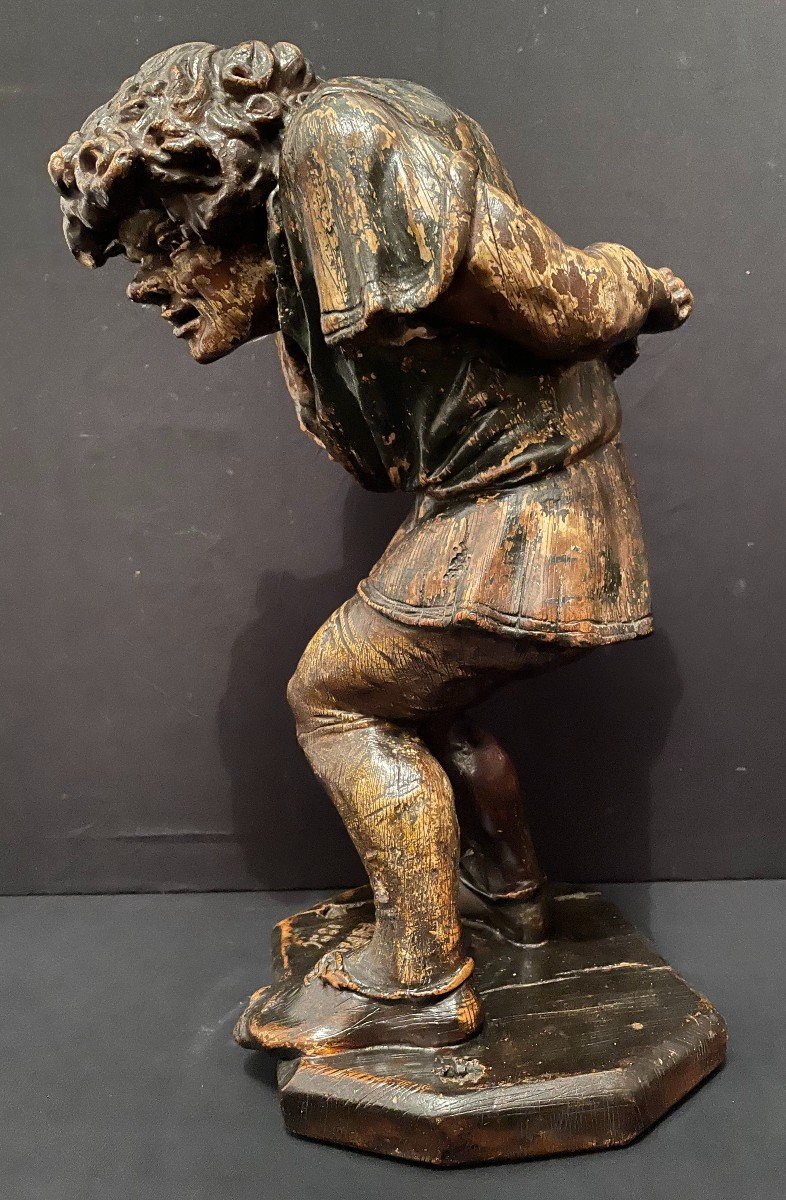 Sculpture Quasimodo 1886 Stuc Patiné Par Victor Aimone XIXème-photo-1